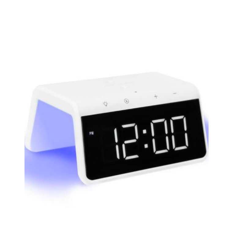 Գրասեղանի ժամացույց Gelius Pro Smart Desktop Clock Time Bridge GP-SDC01 + անլար լիցքավորում white 5