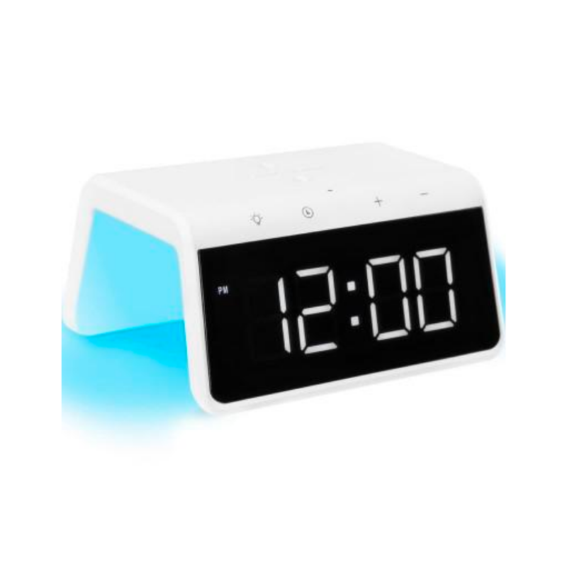 Գրասեղանի ժամացույց Gelius Pro Smart Desktop Clock Time Bridge GP-SDC01 + անլար լիցքավորում white 4